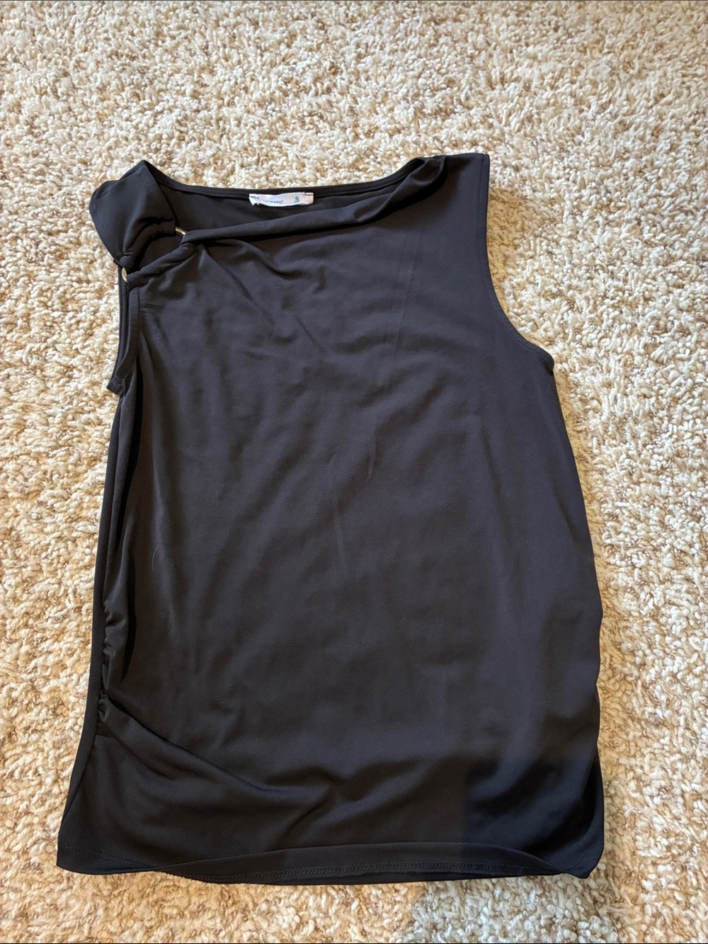 Primark Black Sleeveless Tank with Shoulder Knot